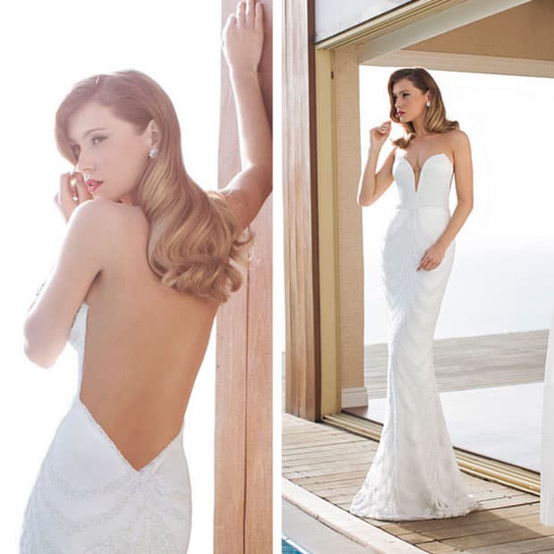 Sexy Trumpet Backless Wedding Dress