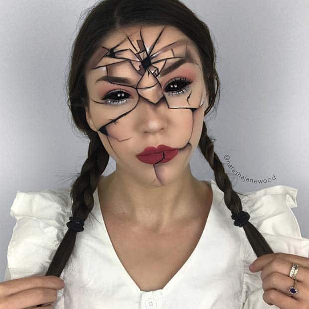 Shattered Doll Makeup Idea