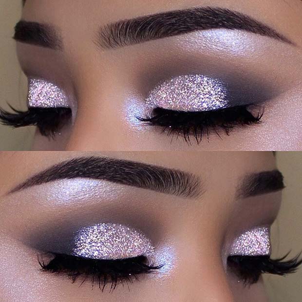 Pink Glitter Makeup Idea
