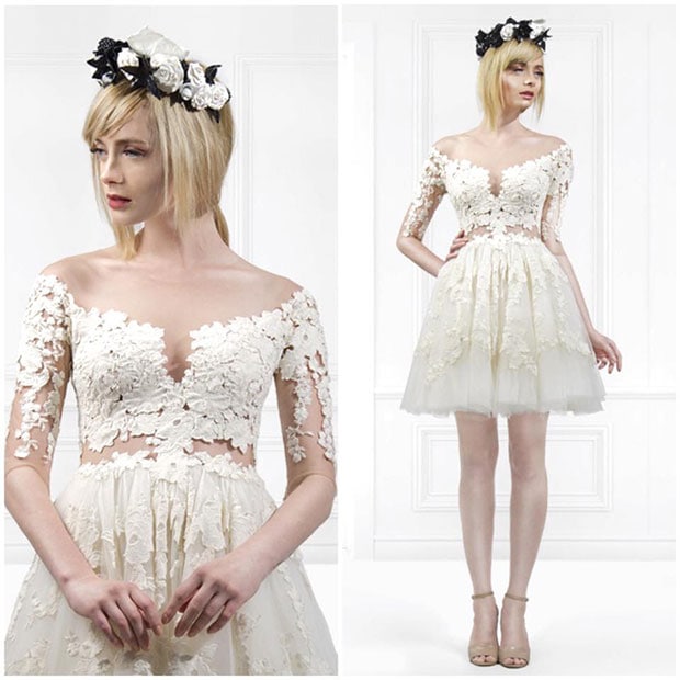 Short Lace Sexy Wedding Dress