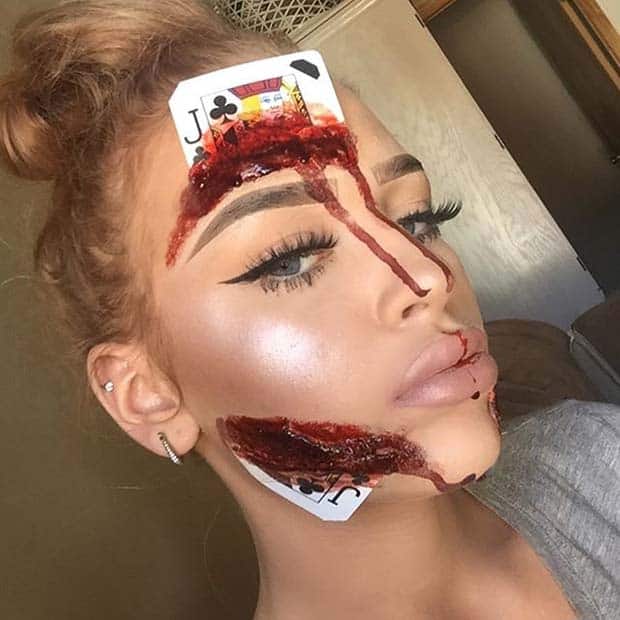 Halloween Card Idea for Creepy Halloween Makeup Ideas