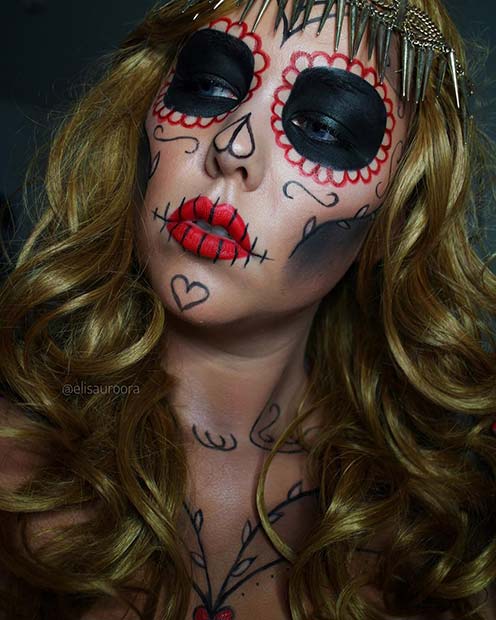 Simple Sugar Skull Makeup