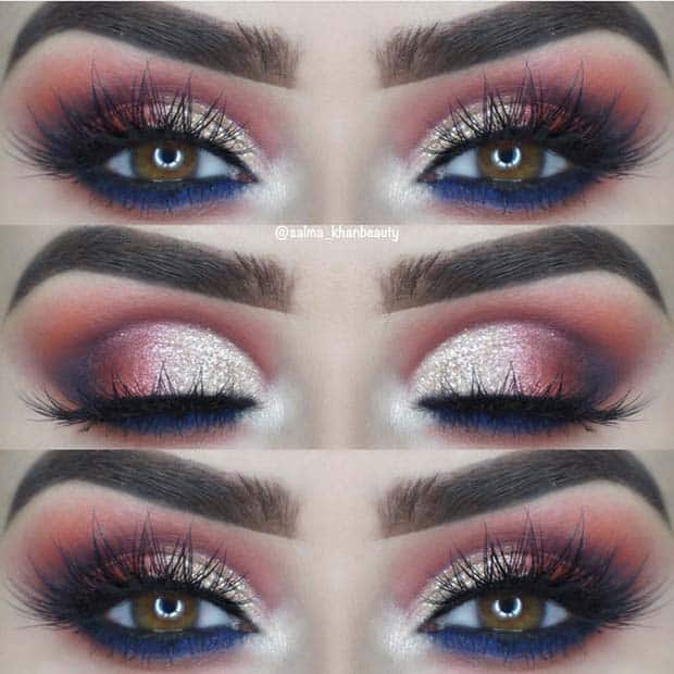 Smokey Eyes with Blue Waterline