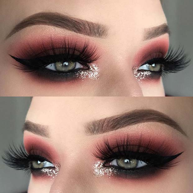 Smokey Eyes with Inner Corner Sparkle