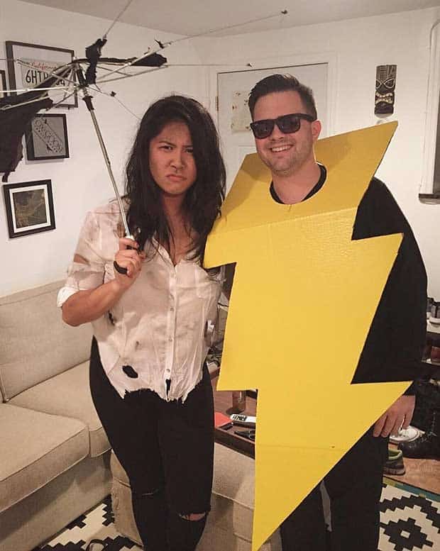 DIY Lightning Couple Halloween Costume