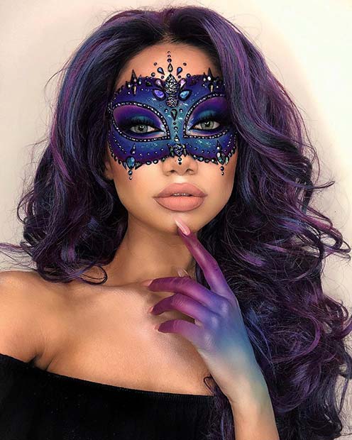Stunning Masquerade Mask Makeup