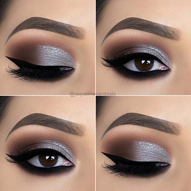 Stylish Silver Eye Makeup