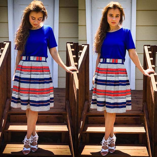 Stylish Stripe Skirt Outfit