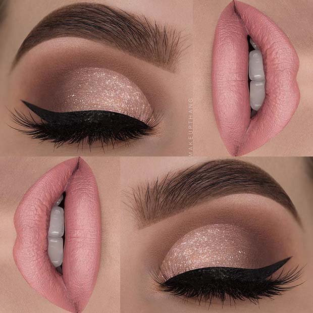 Subtle Shimmer Eye Makeup Look