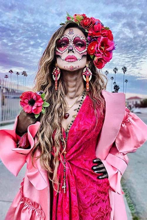 Sugar Skull Makeup and Costume Idea