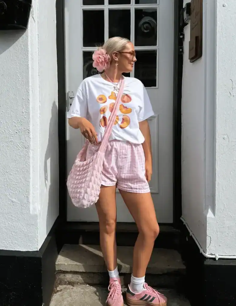 white and pink outfit inspo