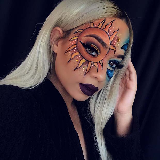 Sun and Moon Makeup