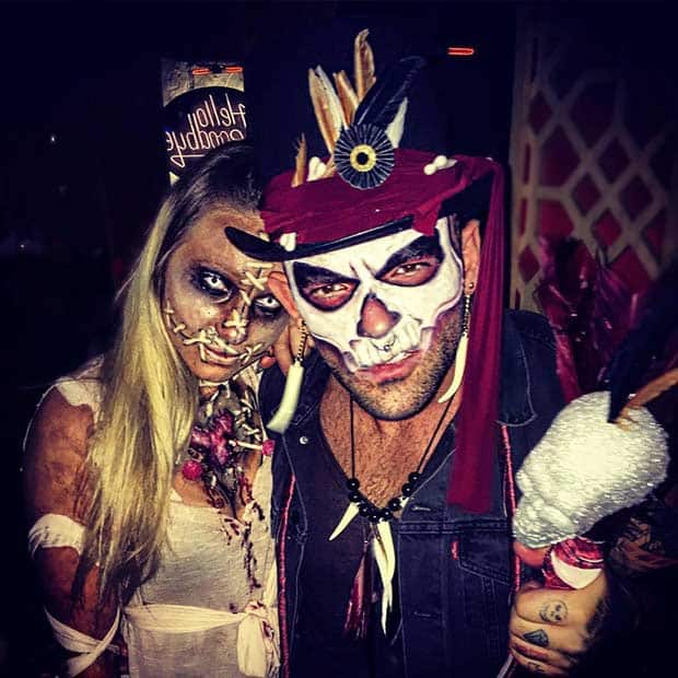 Scary Couples Halloween Costume Witch-doctor and Voodoo