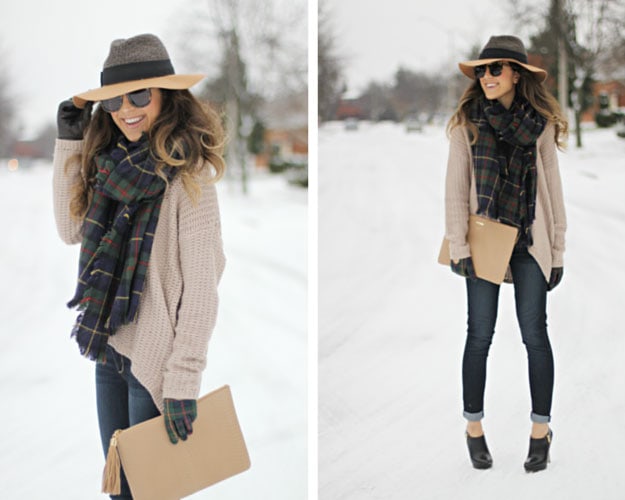 Tartan Scarf Winter Outfit