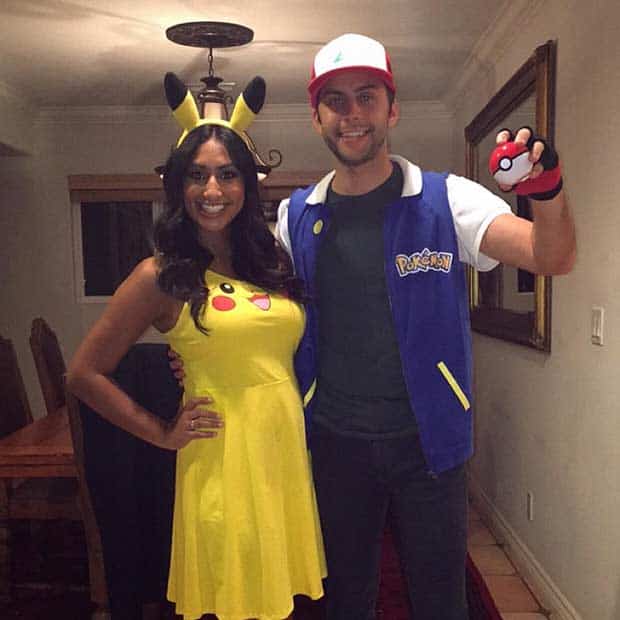 Pokemon Ash Pikachu Couples Halloween Costume