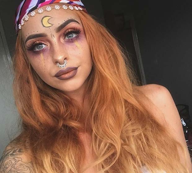 Fortune Teller Makeup for Pretty Halloween Makeup Ideas