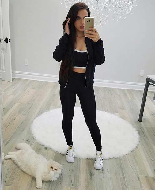 Comfy Black and White Casual Outfit