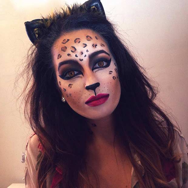 Easy and Simple Cheetah Halloween Makeup