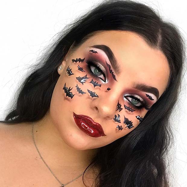 Unique and Artistic Bat Makeup