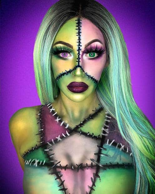 Unique Frakenstein Makeup Idea