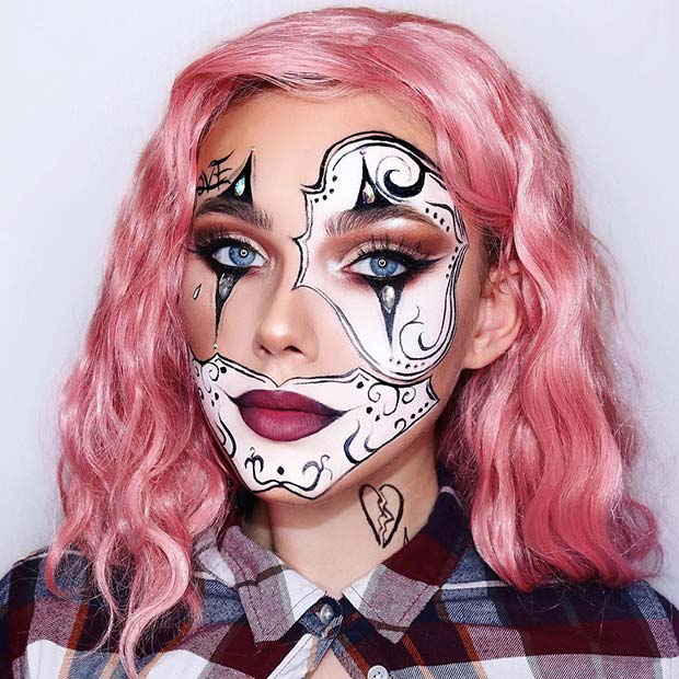Unique Gangster Clown Makeup