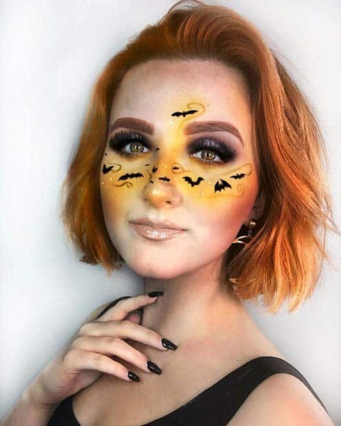 Vibrant Bat Makeup