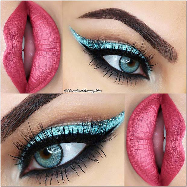 Vibrant Prom Makeup Idea