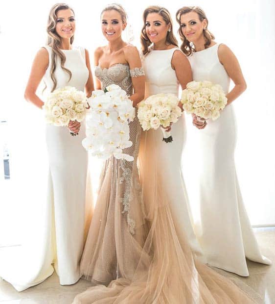 Long White Dresses for Bridesmaids