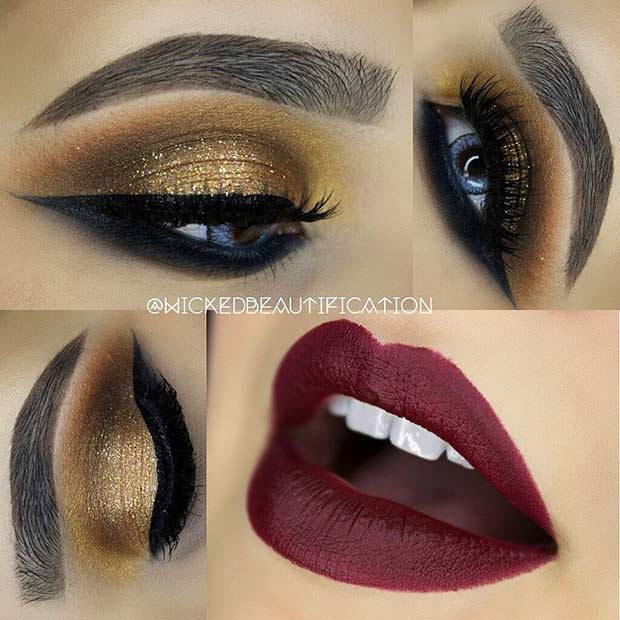 Christmas Makeup Idea for Blue Eyes