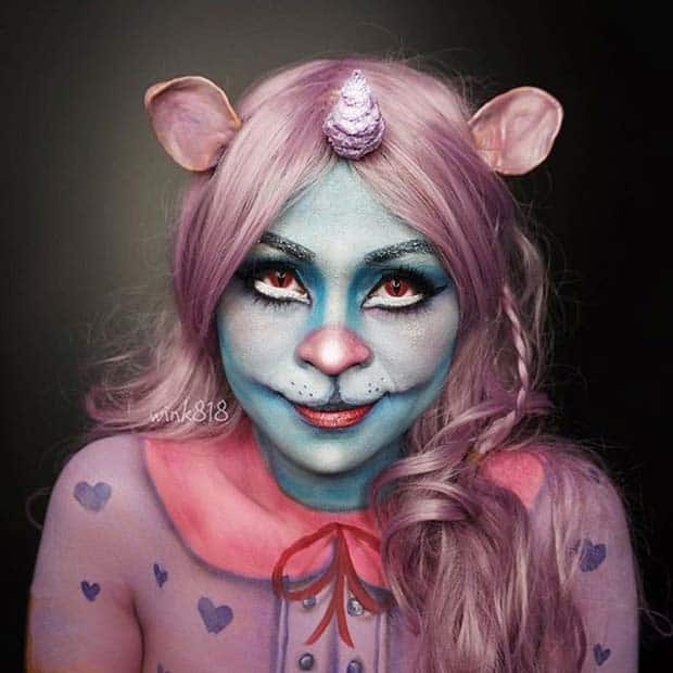 Unikitty for Cute Halloween Makeup Ideas
