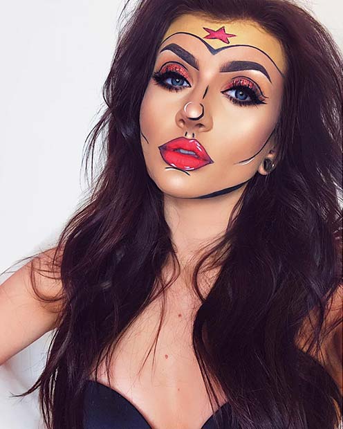 Easy Wonder Woman Makeup