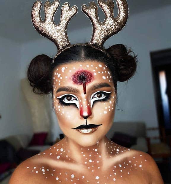 Wounded Deer Makeup Look