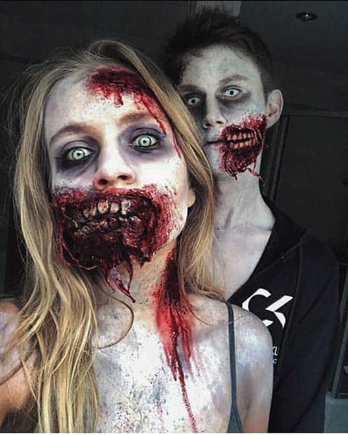 Zombie Couples Makeup Idea for Halloween