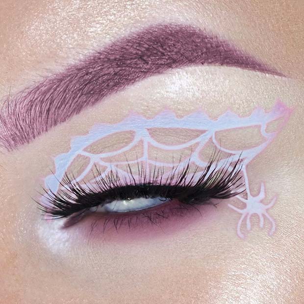 Creepy Eyes with a Spider and Web 