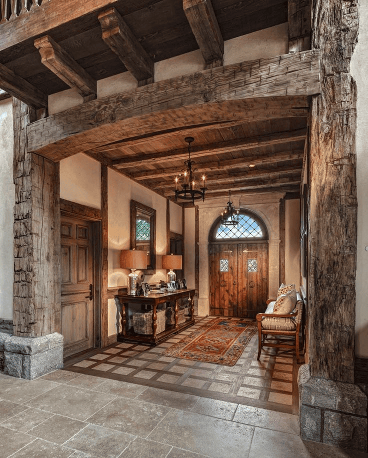 Ancient Doors And Stone Floors Evoke Countryside Charm