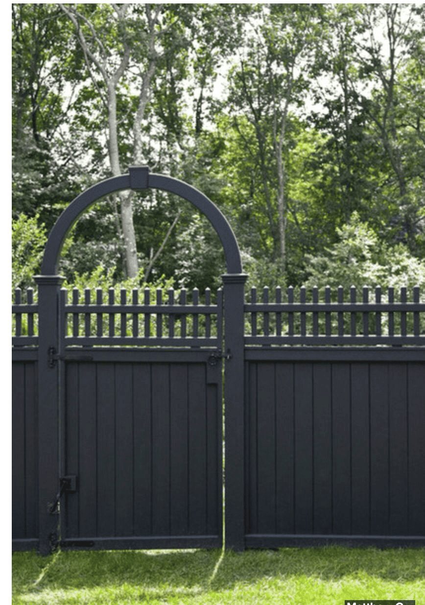 Arched Gates and Green Hedges Create Elegant Entrances