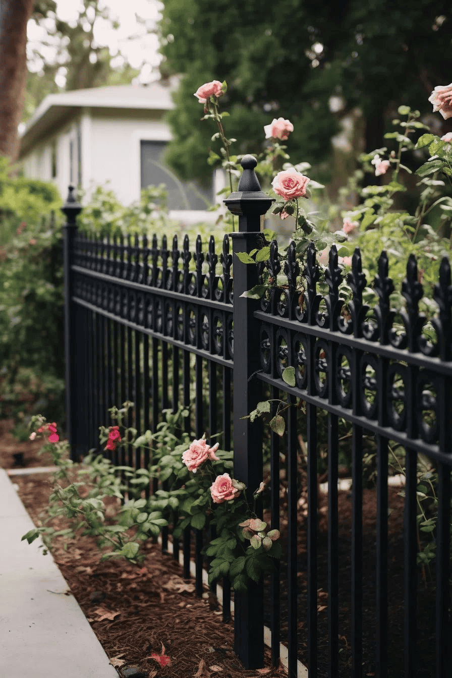 Arched Iron Gates Offer Elegant Garden Entrances