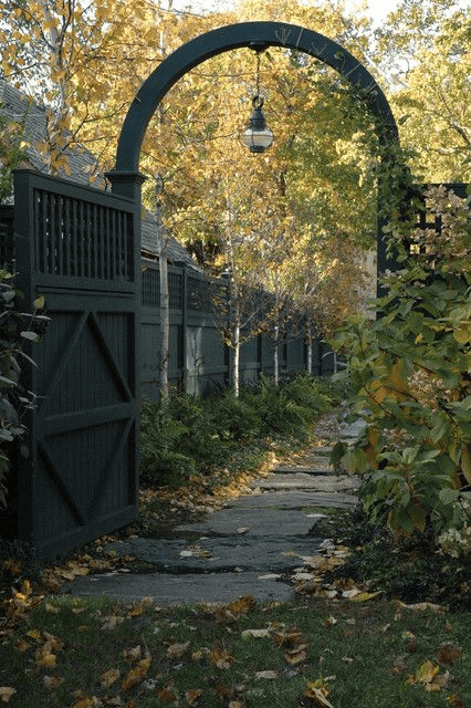 Black Iron Fences and Roses Add Romantic Charm