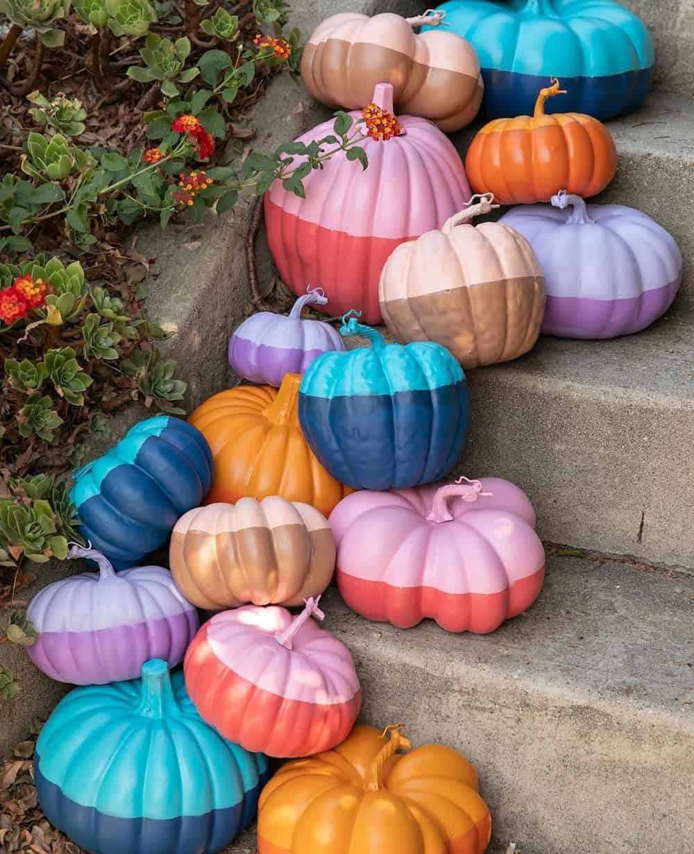 Contemporary Two Tone Pumpkins