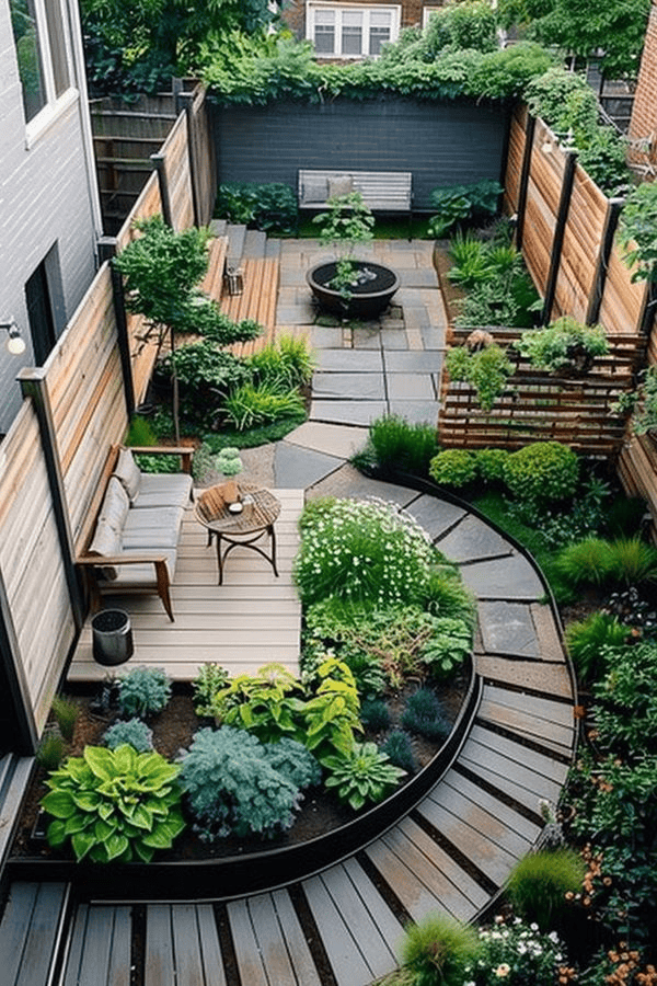 Curved Pathways Make Strolling Through the Garden Delightful