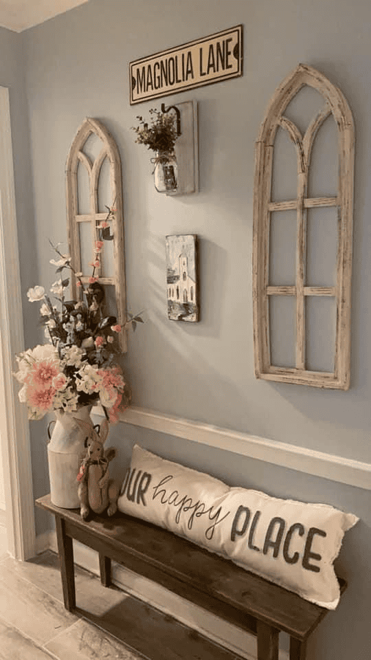 Floral Cushions and Vintage Mirrors Create Cozy Charm