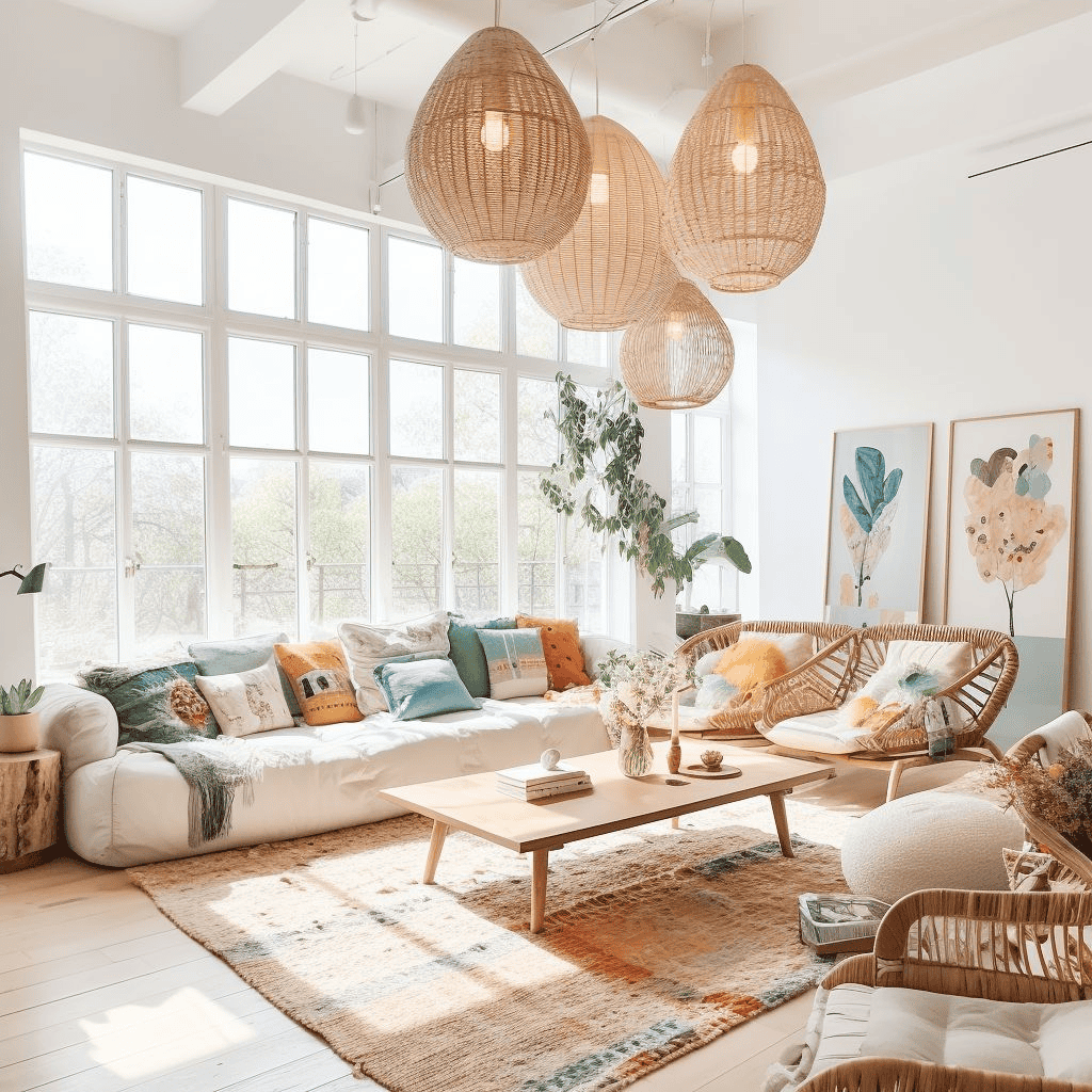 Large Windows and Colorful Cushions Inspire Free-Spirited Living