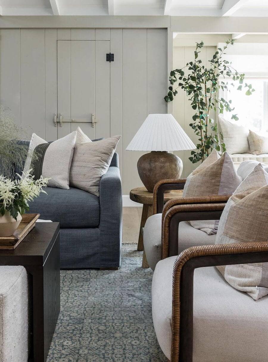 Layered Textures in a Coastal Living Room
