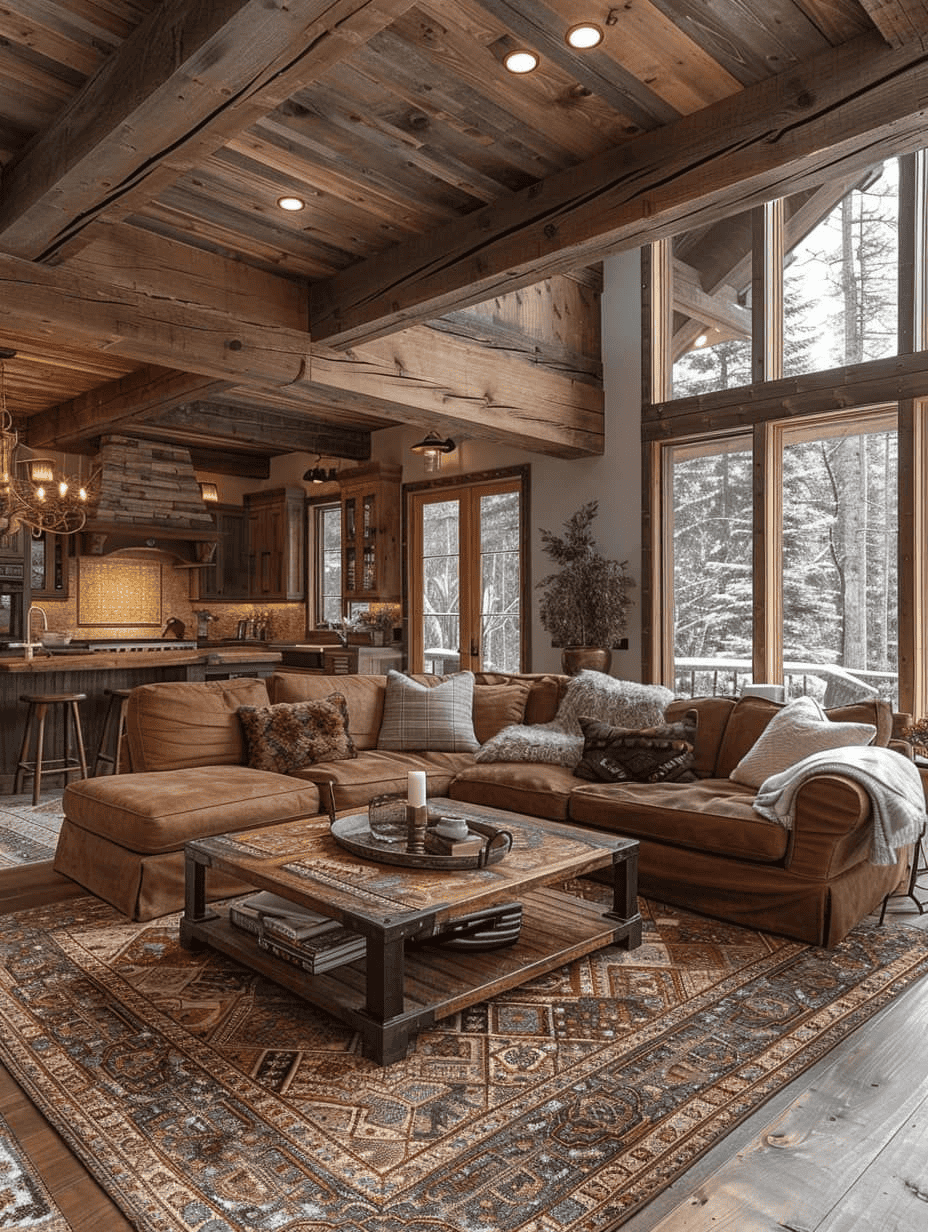 Modern Comfort Meets Snowy Outdoor Scenery