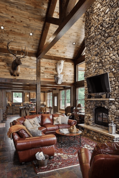 Natural Stone and Wood Create a Relaxing Retreat