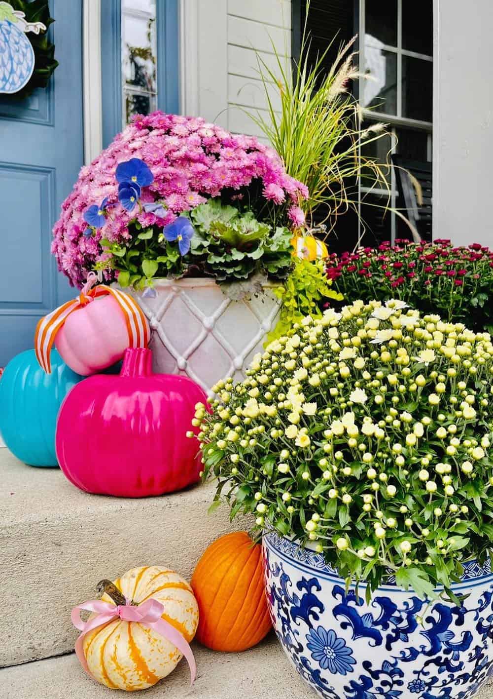 Neon Pumpkins with Bows