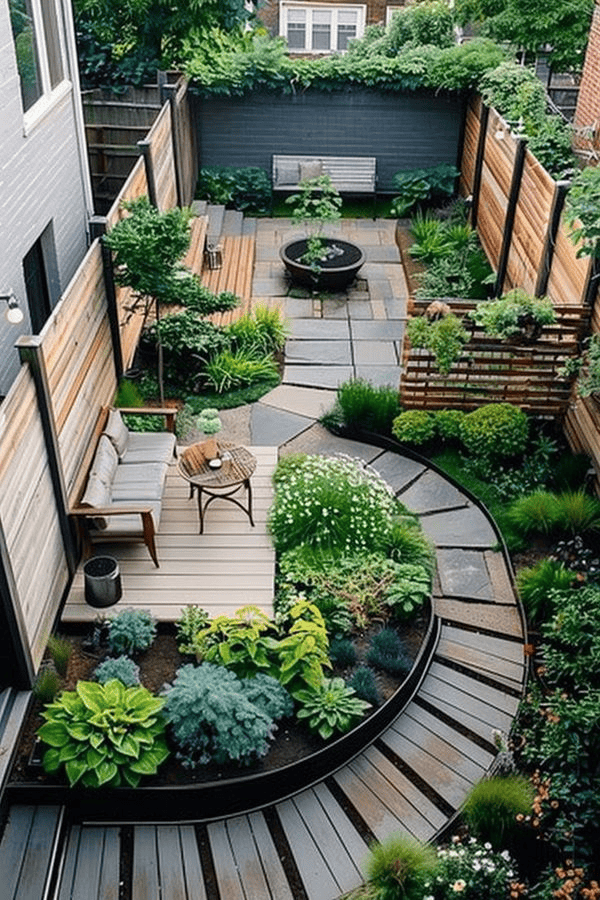 Quiet Reading Nook Surrounded by Backyard Greenery