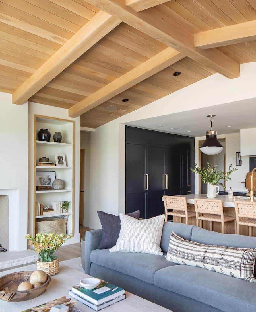 Rustic Navy Coastal Living Room