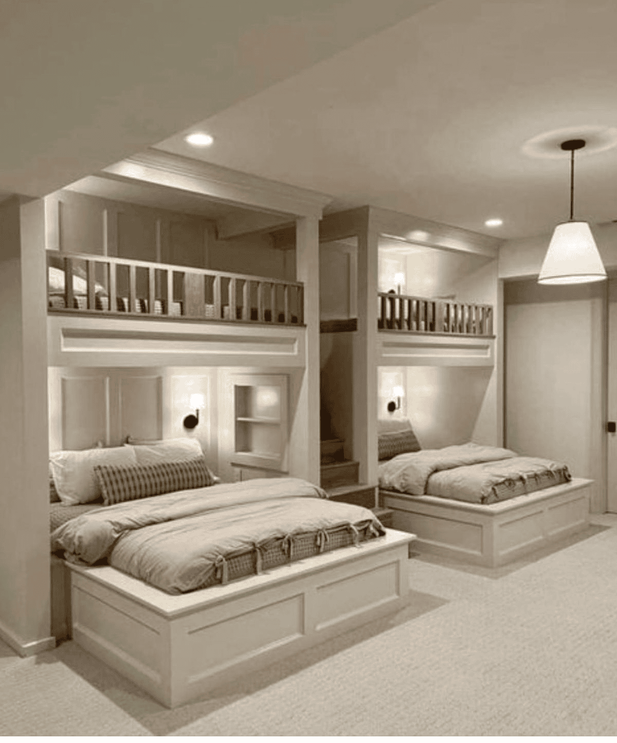 Simple White Bunk Bed for Small Bedrooms