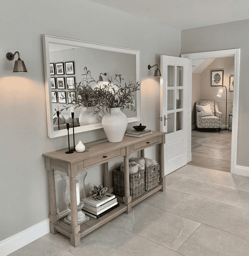 Simple Wooden Table Creates a Fresh Contemporary Welcome